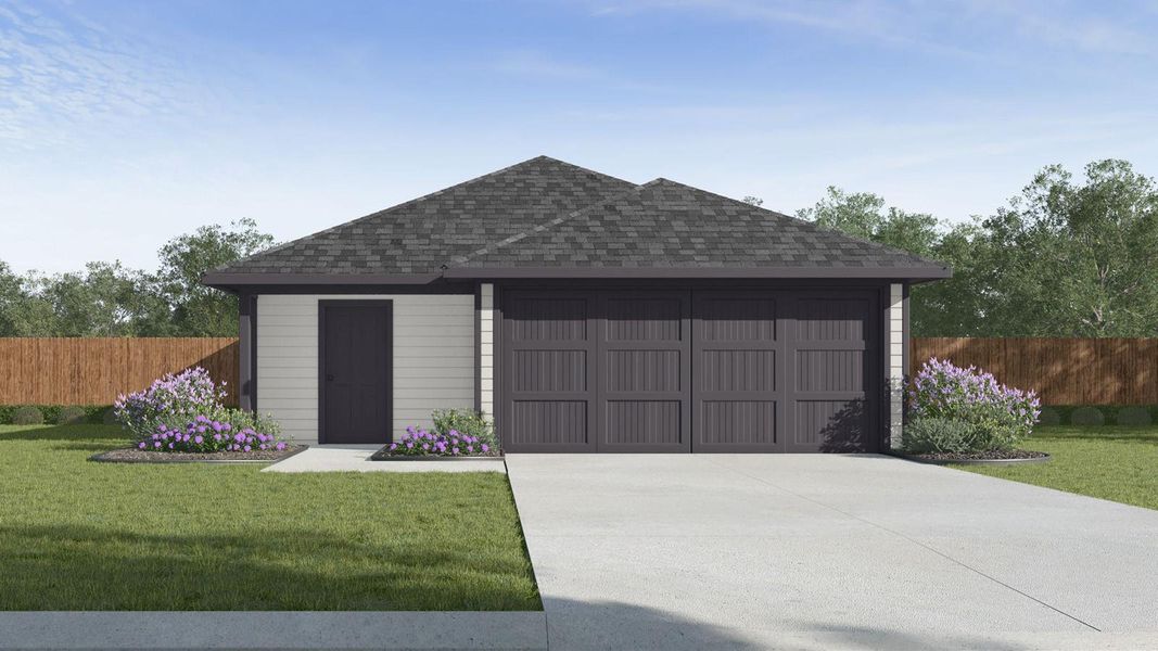 Front exterior of a new home in Wilkins Valley, Brenham, TX, highlighting curb appeal (Image 1). Front exterior of a new home in Wilkins Valley, Brenham, TX, highlighting curb appeal (Image 1).