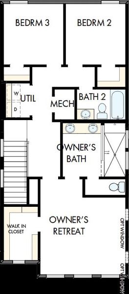 2D floor plan layout of this home in Revel Crossing at Wolf Ranch – The Ascent Collection, Colorado Springs, CO (Image 3).