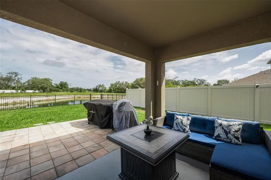 Exterior details and patio area of a home in Pine Creek, Spring Hill (Image 3). Exterior details and patio area of a home in Pine Creek, Spring Hill (Image 3).
