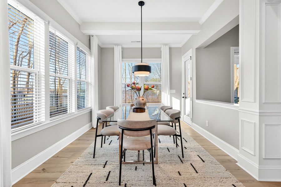 Furnished interior view inside a new home in Edgewater - Harbor Pointe, Lancaster (Image 10). Furnished interior view inside a new home in Edgewater - Harbor Pointe, Lancaster (Image 10).