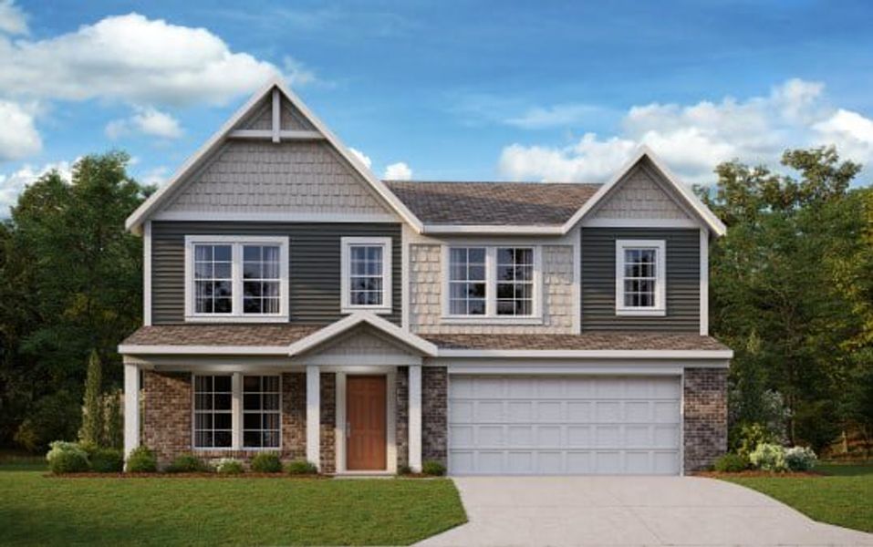 Representative exterior photo of a completed home built from the Breckenridge by Fischer Homes in Cherry Glen, Euharlee, GA (Image 10).