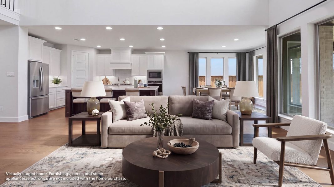 Furnished interior view inside a new home in Mosaic, Celina (Image 7). Furnished interior view inside a new home in Mosaic, Celina (Image 7).