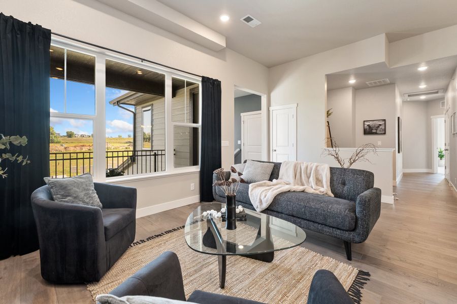 Representative furnished interior of a home built from the The Monarch by Landmark Homes in Highlands at Fox Hill, Longmont (Image 5). Representative furnished interior of a home built from the The Monarch by Landmark Homes in Highlands at Fox Hill, Longmont (Image 5).