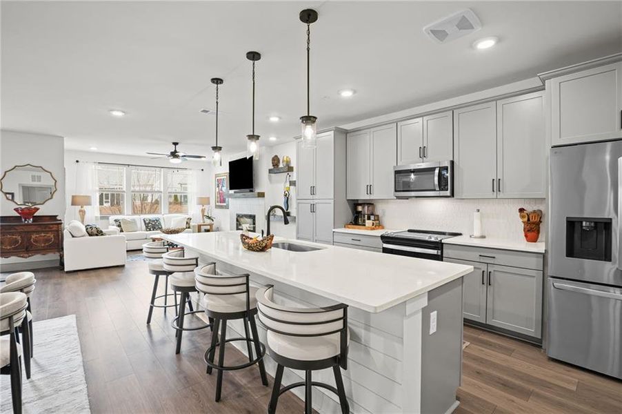 Furnished interior view inside a new home in Gatherings® at Herrington, Cumming (Image 14).