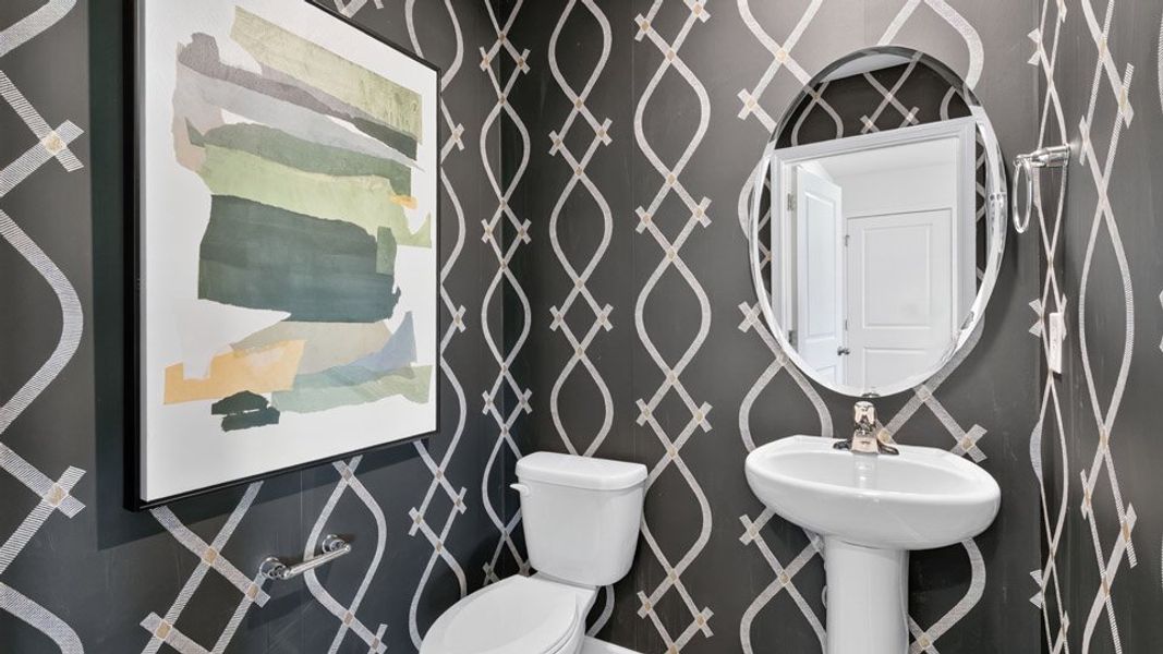 Representative furnished interior of a home built from the Penwell by D.R. Horton in Mangum Farms, Stem (Image 7).