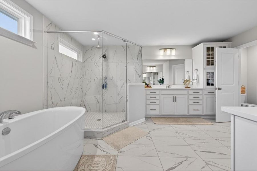 Furnished interior view inside a new home in Reunion, Flowery Branch (Image 40). Furnished interior view inside a new home in Reunion, Flowery Branch (Image 40).