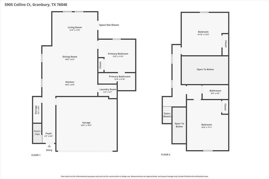 2D floor plan layout of this home in , Granbury, TX (Image 5).