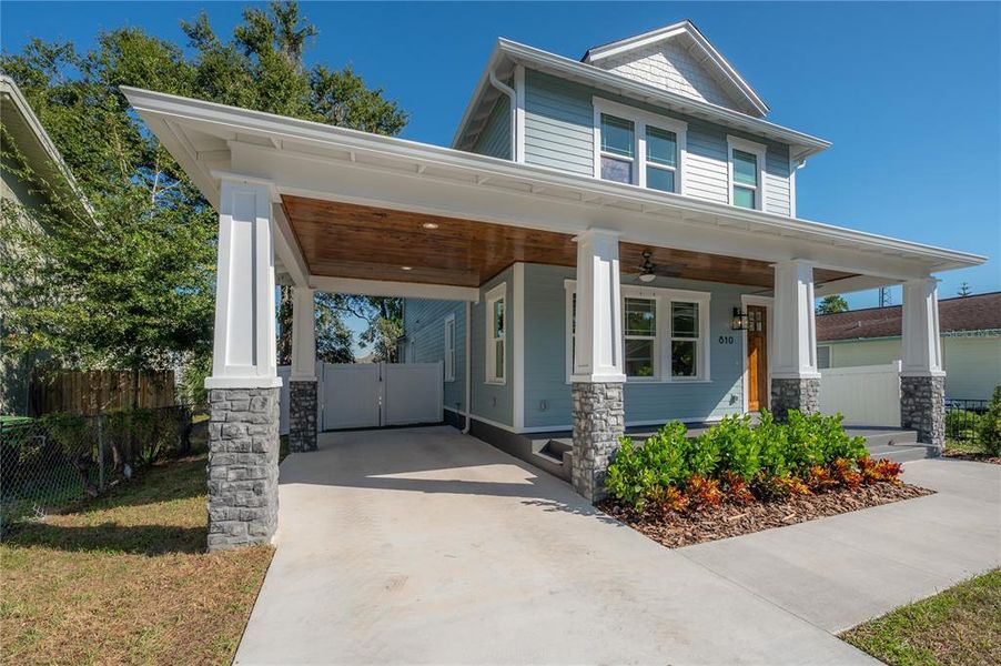 Exterior details and patio area of a home in , Tampa (Image 29). Exterior details and patio area of a home in , Tampa (Image 29).