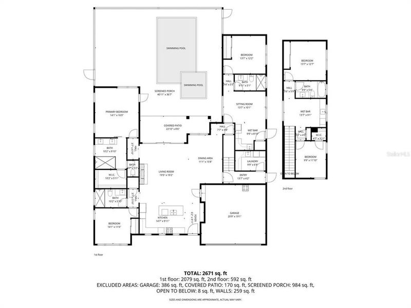 2D floor plan layout of this home in , Sarasota, FL (Image 6).