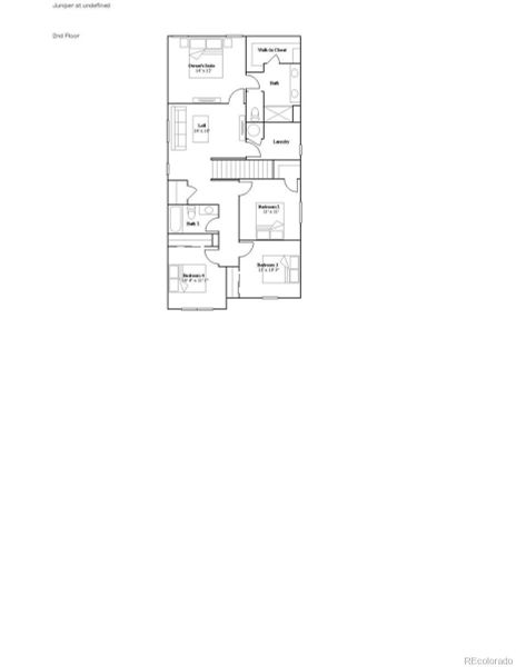 2D floor plan layout of this home in Copper Chase, Colorado Springs, CO (Image 2).