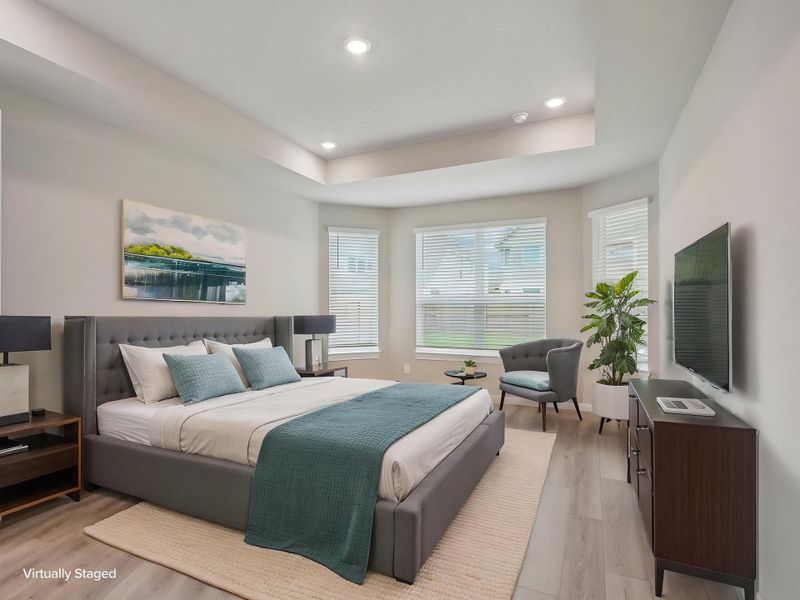 Furnished interior view inside a new home in Massey Oaks - Estate Series, Pearland (Image 9).