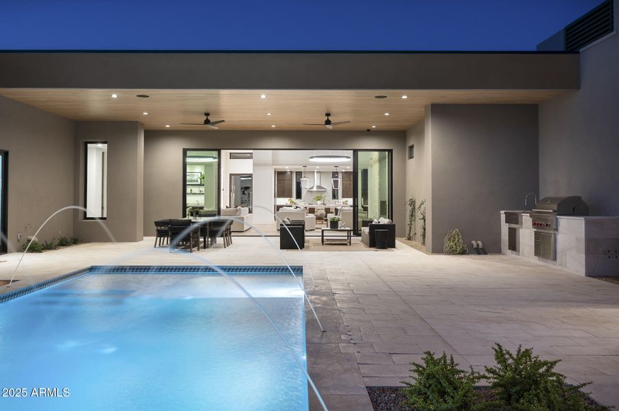 Built In BBQ Back Patio