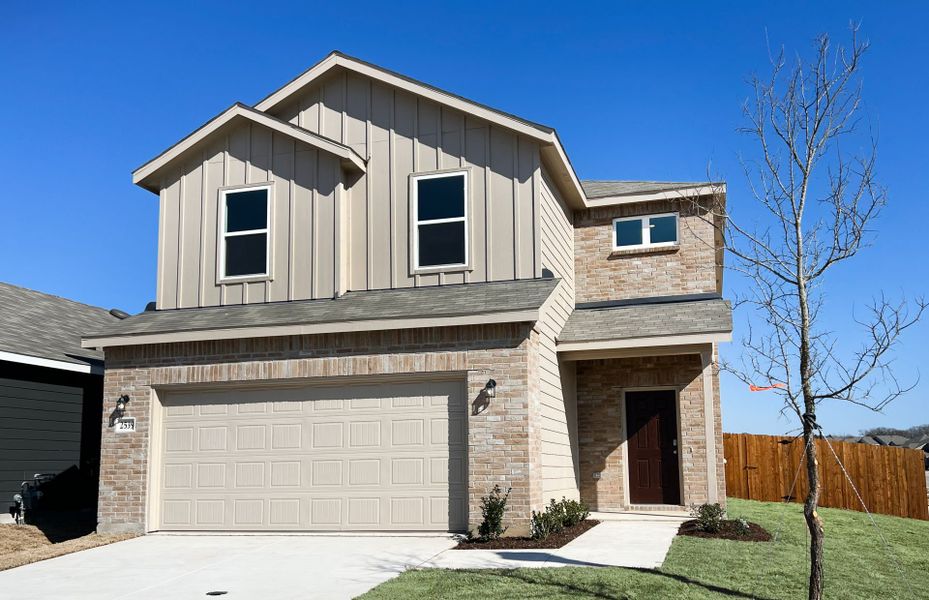 Representative exterior photo of a completed home built from the Frio by Centex in Cottonwood Creek, Howe, TX (Image 9).