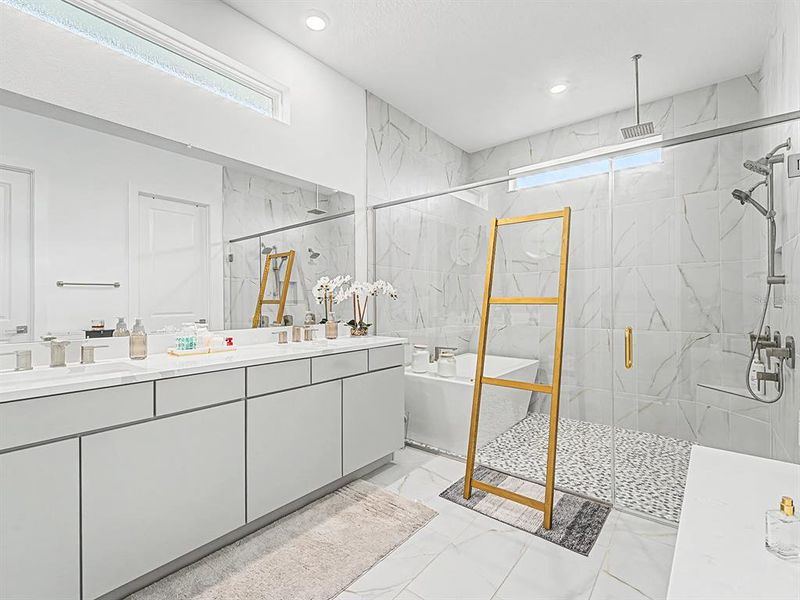 Furnished interior view inside a new home in , San Antonio (Image 45).