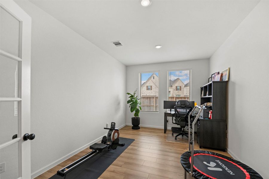 Furnished interior view inside a new home in The Trails, New Caney (Image 8). Furnished interior view inside a new home in The Trails, New Caney (Image 8).