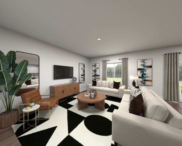 Furnished interior view inside a new home in Lakes at Bella Lago - Premier Series, Green Cove Springs (Image 6).