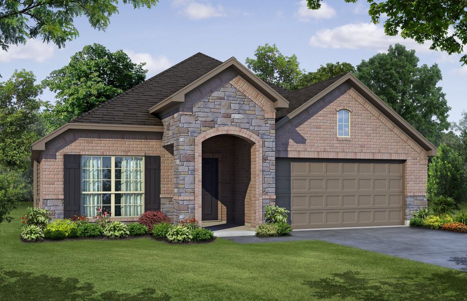 Representative exterior photo of a completed home built from the Concept 2065 by Risewell Homes in Silo Mills, Joshua, TX (Image 2). Representative exterior photo of a completed home built from the Concept 2065 by Risewell Homes in Silo Mills, Joshua, TX (Image 2).