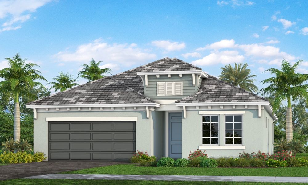 Representative exterior photo of a completed home built from the Triumph by Neal Communities in Palm Grove, Bradenton, FL (Image 16).