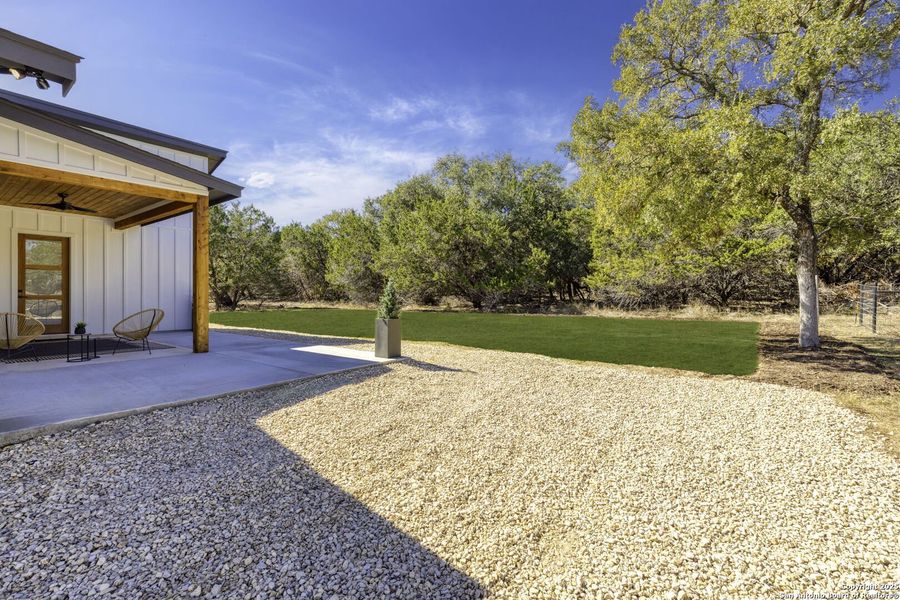 Exterior details and patio area of a home in , Boerne (Image 23).
