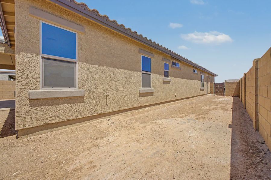 Exterior details and patio area of a home in Avanti at Granite Vista, Waddell (Image 22). Exterior details and patio area of a home in Avanti at Granite Vista, Waddell (Image 22).