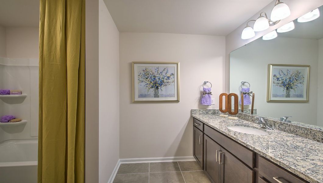 Furnished interior view inside a new home in Reserve at Tap Root Farms, Fletcher (Image 48). Furnished interior view inside a new home in Reserve at Tap Root Farms, Fletcher (Image 48).