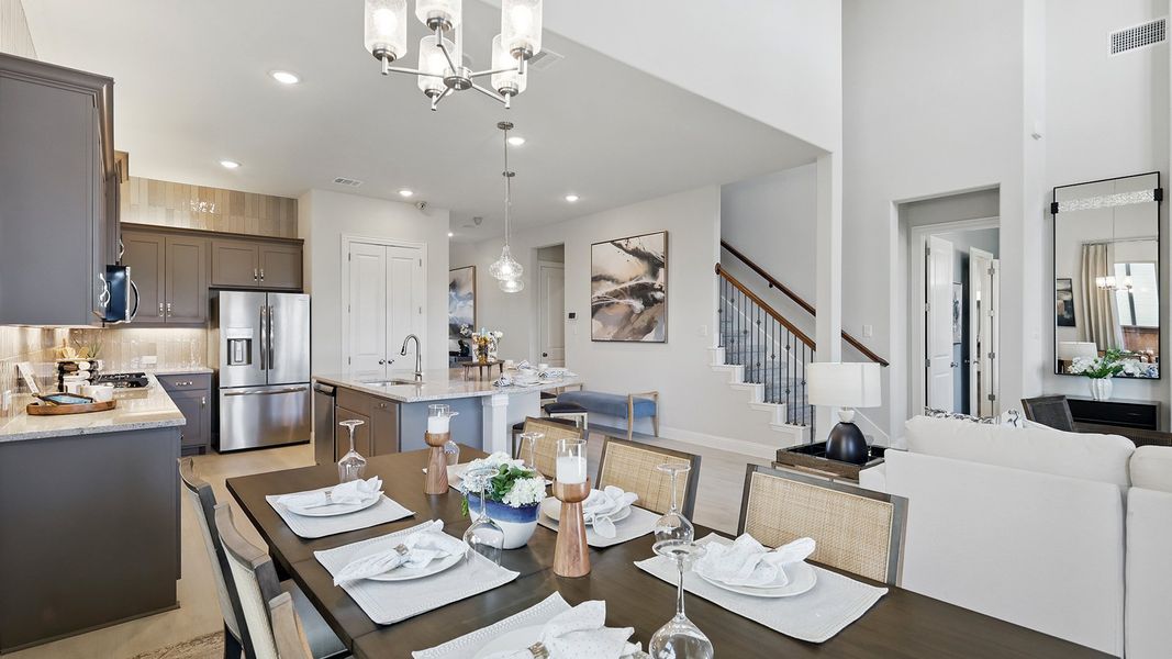 Representative furnished interior of a home built from the Magnolia by Brightland Homes in Green Oaks Preserve, Arlington (Image 28).