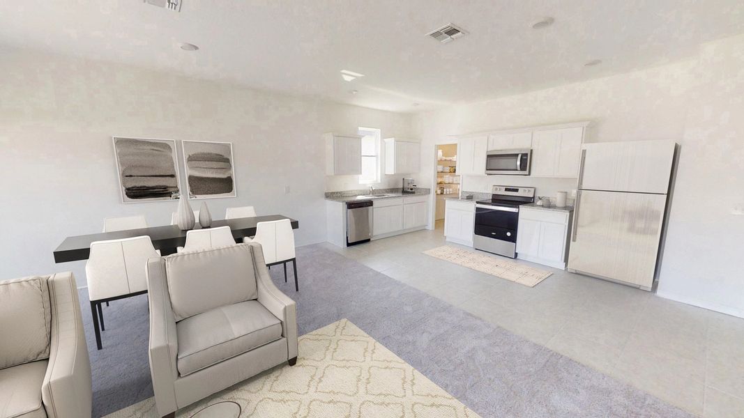 Representative furnished interior of a home built from the Polaris by Starlight Homes in Hawks Run, Kissimmee (Image 5).