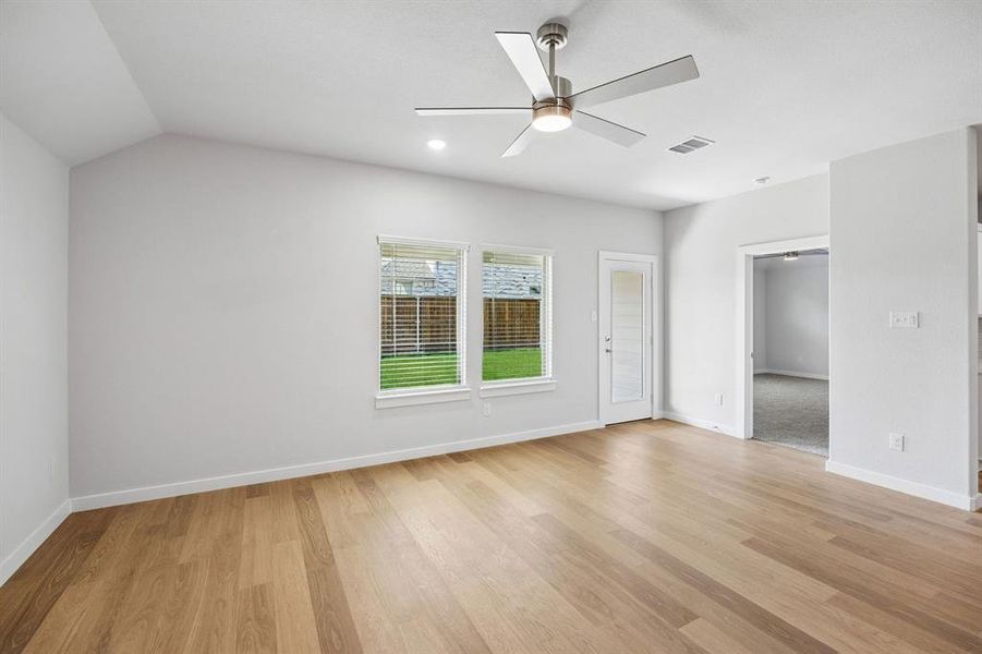 Living Room in the Oscar home plan by Trophy Signature Homes – REPRESENTATIVE PHOTO Living Room in the Oscar home plan by Trophy Signature Homes – REPRESENTATIVE PHOTO