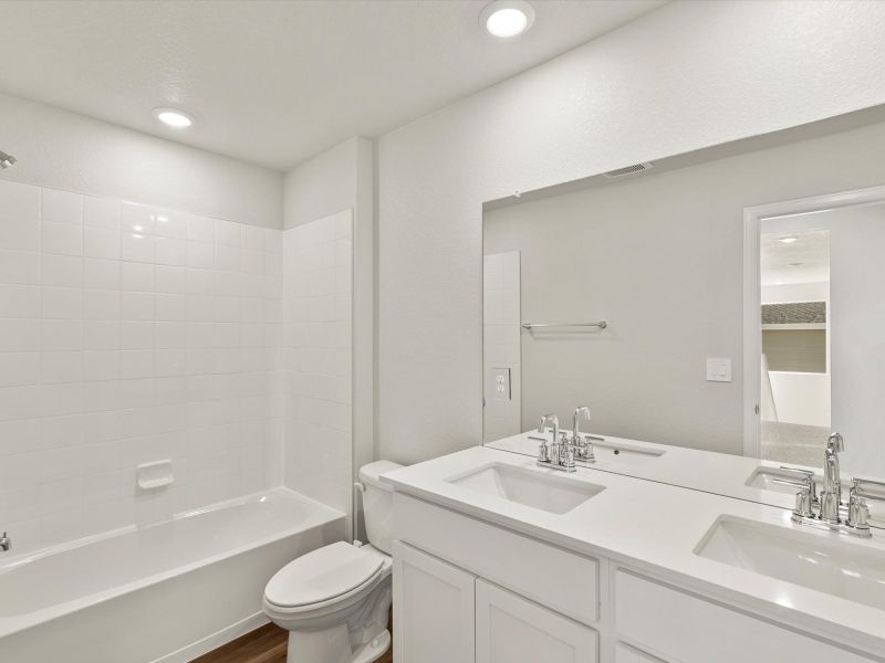 Furnished interior view inside a new home in Lorson Ranch : The Springs Collection, Colorado Springs (Image 7). Furnished interior view inside a new home in Lorson Ranch : The Springs Collection, Colorado Springs (Image 7).