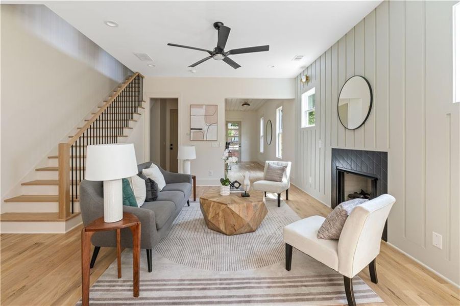 Furnished interior view inside a new home in , Atlanta (Image 17).