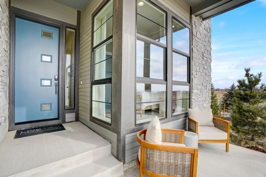Representative exterior details of a home built from the 3 by Trumark Homes in Kitchel Lake at Serratoga Falls, Timnath (Image 31).