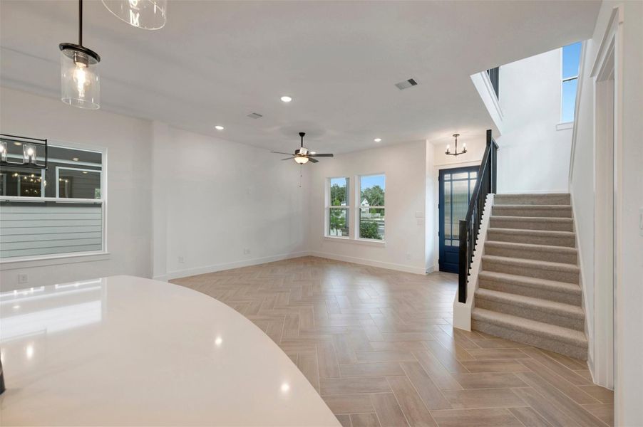 Spacious, unfurnished interior of a new home in Two Step Farm - Cottages Row Collection, Montgomery (Image 19).