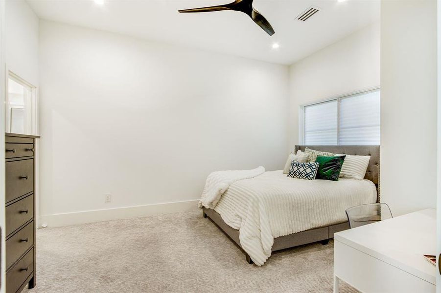 Upstairs bedroom with ensuite bath