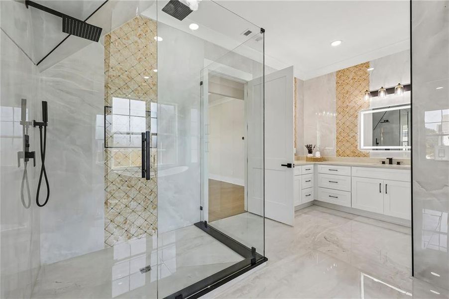 Furnished interior view inside a new home in , Buford (Image 37).