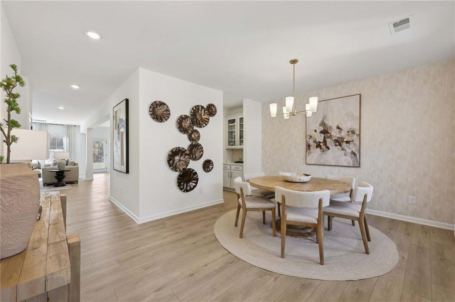 Furnished interior view inside a new home in Arbors at Richland Creek, Buford (Image 15).