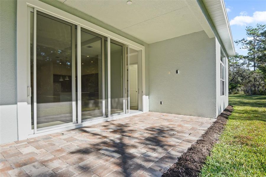 Exterior details and patio area of a home in The Reserve at Victoria, Deland (Image 26). Exterior details and patio area of a home in The Reserve at Victoria, Deland (Image 26).