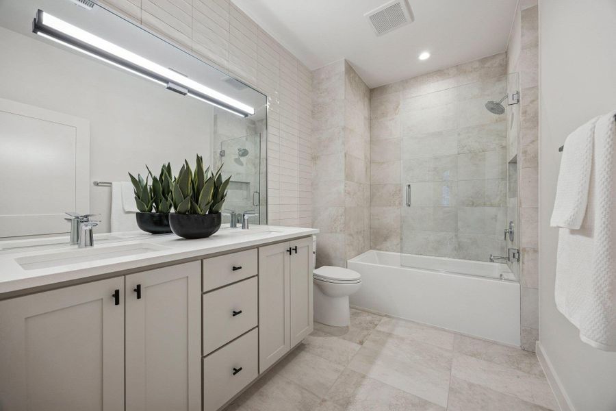 Secondary Hall Bathroom.