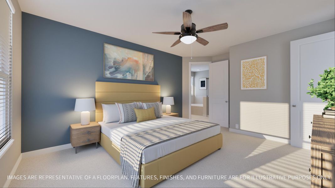 Furnished interior view inside a new home in Emberly  45', Beasley (Image 10).