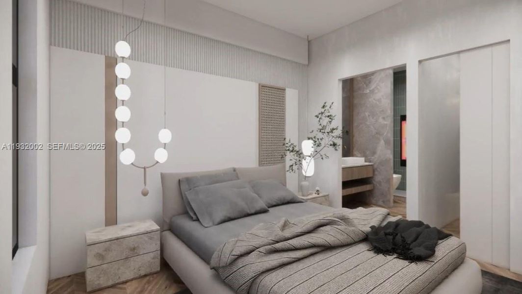 Furnished interior view inside a new home in , Miami (Image 11). Furnished interior view inside a new home in , Miami (Image 11).