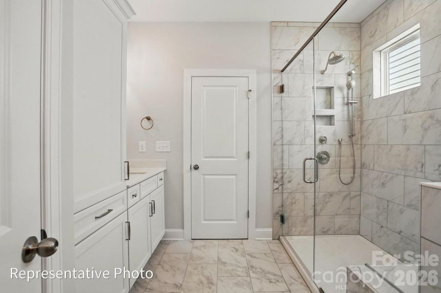 Furnished interior view inside a new home in Villas at Prestwick, Mooresville (Image 6). Furnished interior view inside a new home in Villas at Prestwick, Mooresville (Image 6).