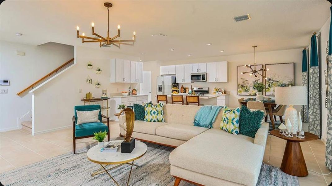 Furnished interior view inside a new home in Coasterra Community Group Page, Palmetto (Image 8). Furnished interior view inside a new home in Coasterra Community Group Page, Palmetto (Image 8).