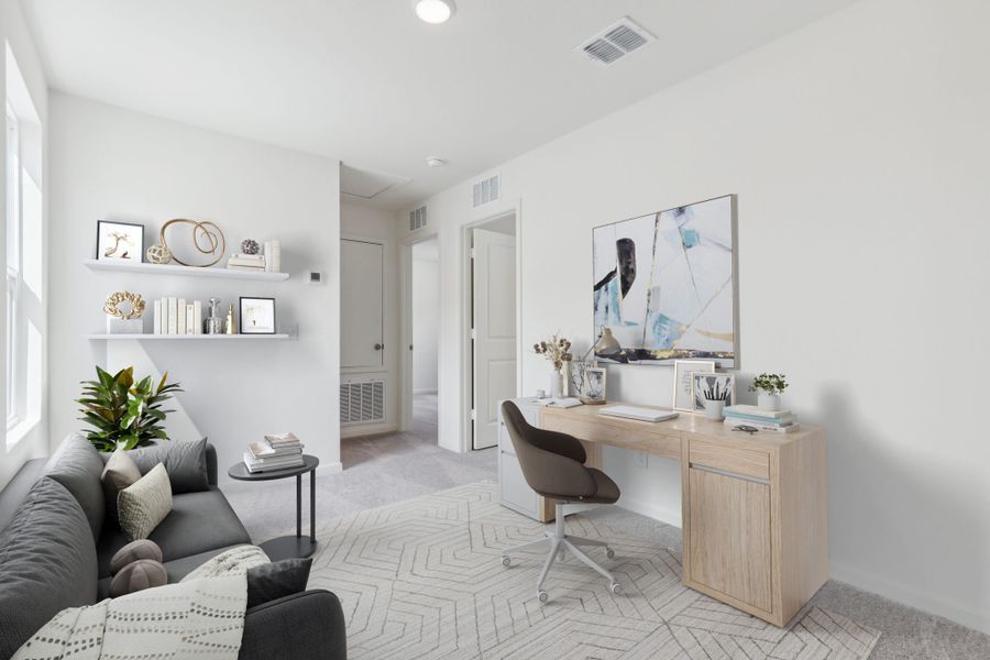 Representative furnished interior of a home built from the Proxy by Starlight Homes in The Wilder, Adkins (Image 8). Representative furnished interior of a home built from the Proxy by Starlight Homes in The Wilder, Adkins (Image 8).