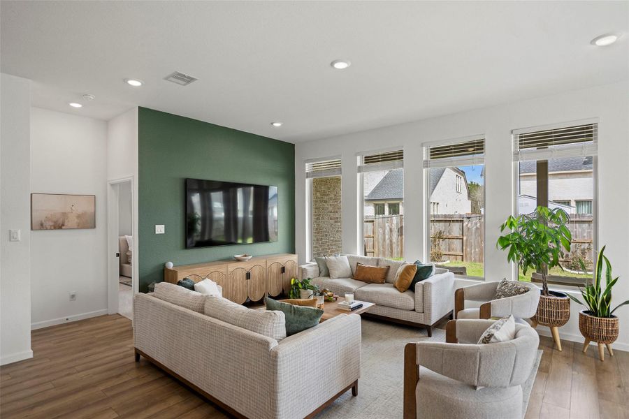 Furnished interior view inside a new home in The Trails, New Caney (Image 12). Furnished interior view inside a new home in The Trails, New Caney (Image 12).
