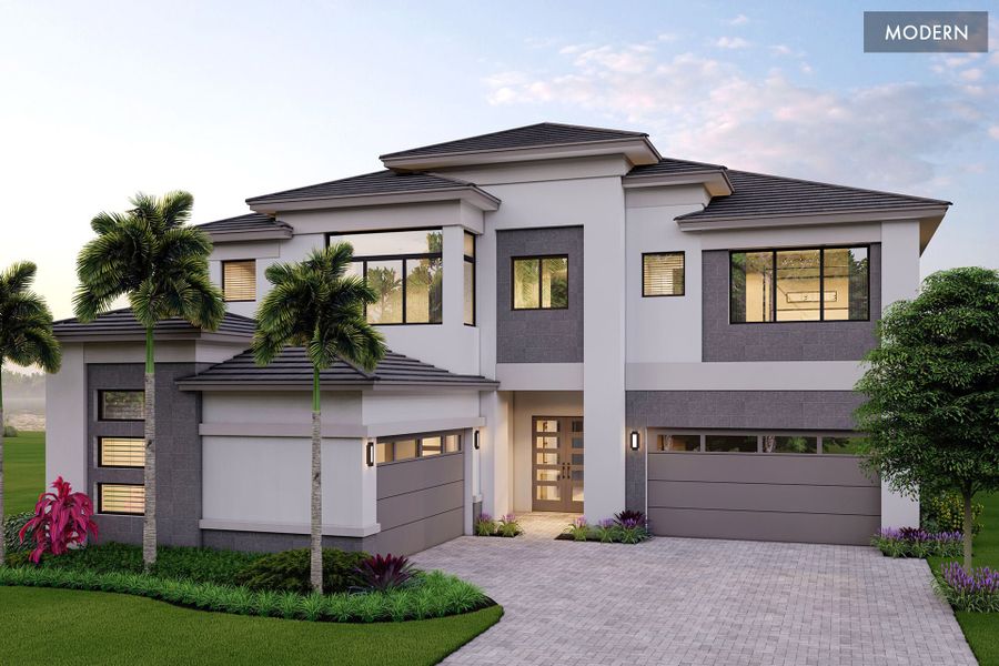 Representative exterior photo of a completed home built from the Zenith by GL Homes in Apex at Avenir, Palm Beach Gardens, FL (Image 16). Representative exterior photo of a completed home built from the Zenith by GL Homes in Apex at Avenir, Palm Beach Gardens, FL (Image 16).