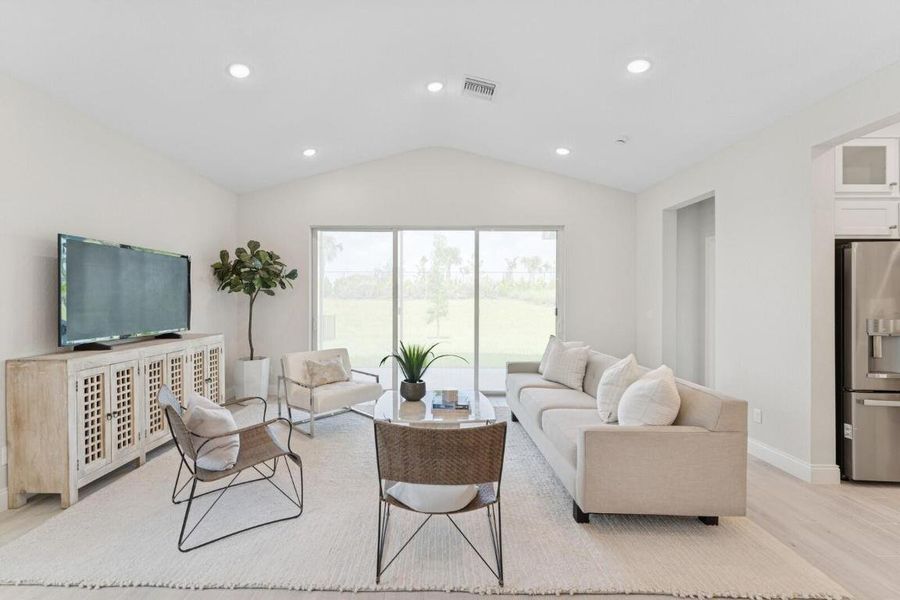 Great Room with Vaulted Ceilings