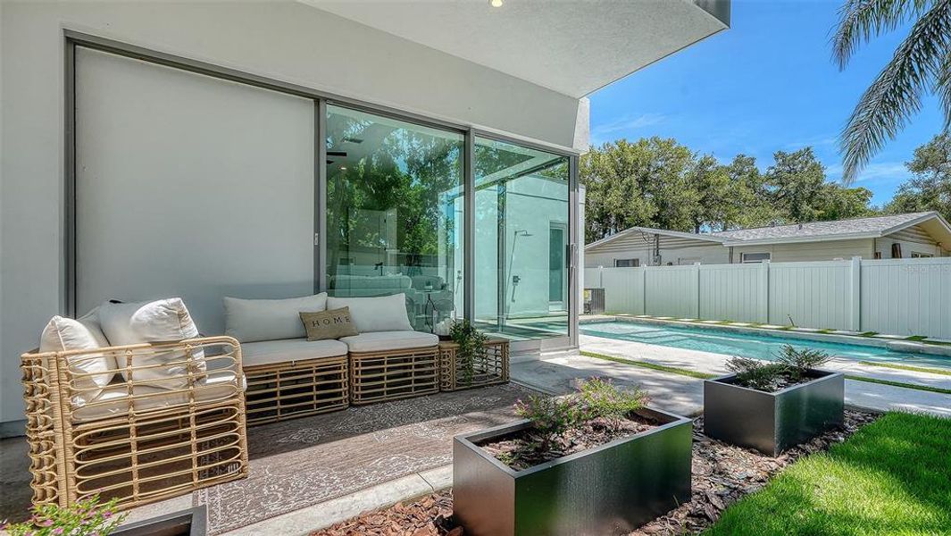 Exterior details and patio area of a home in , Sarasota (Image 31).