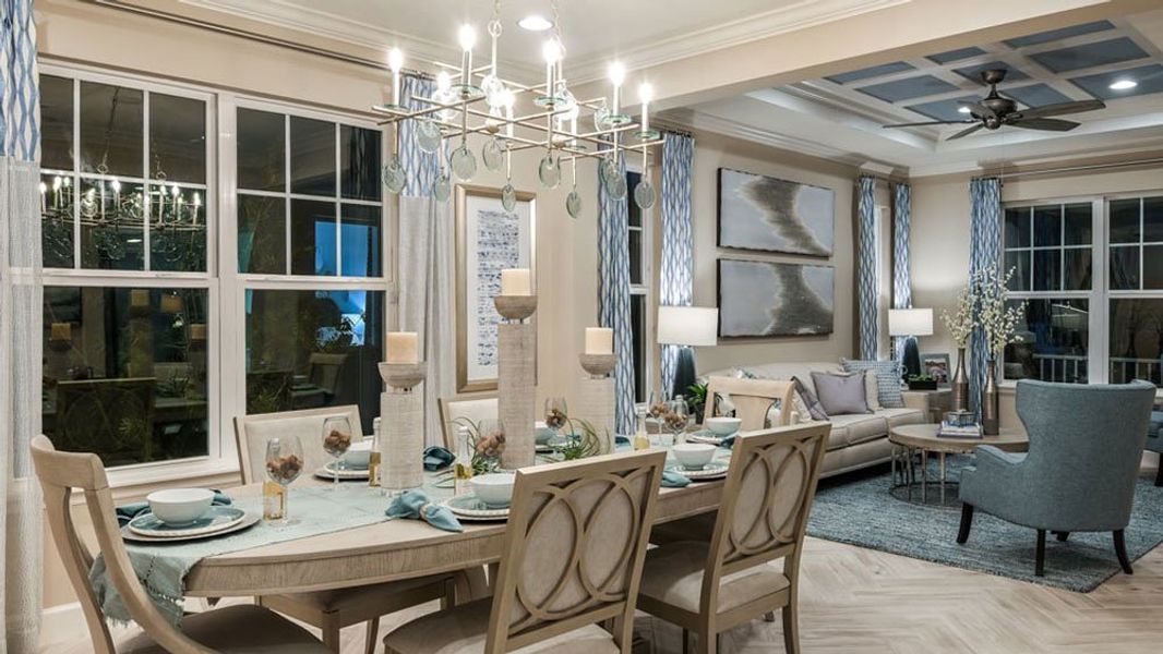 Representative furnished interior of a home built from the Barbados by Taylor Morrison in Central Park, Port St. Lucie (Image 8).