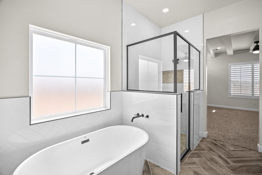 Representative furnished interior of a home built from the Scottsdale by LEH. Homes in Verdancia, El Paso (Image 53).