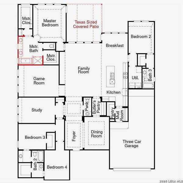 2D floor plan layout of this home in Megan's Landing, Castroville, TX (Image 2). 2D floor plan layout of this home in Megan's Landing, Castroville, TX (Image 2).