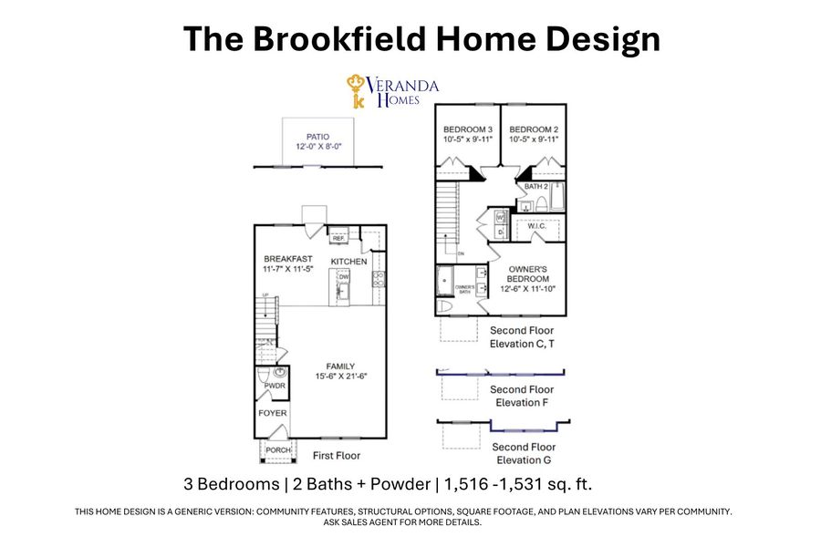 2D floor plan layout of this home in Meece, Easley, SC (Image 3).